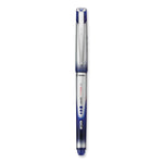 VBall Grip Liquid Ink Rollerball Pen, Stick, Fine 0.7 mm, Blue Ink, Blue/Silver Barrel, Dozen
