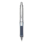 Dr. Grip Center of Gravity Ballpoint Pen, Retractable, Medium 1 mm, Black Ink, Silver/Charcoal Barrel