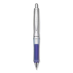 Dr. Grip Center of Gravity Ballpoint Pen, Retractable, Medium 1 mm, Black Ink, Silver/Navy Barrel