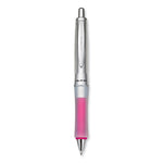 Dr. Grip Center of Gravity Ballpoint Pen, Retractable, Medium 1 mm, Black Ink, Silver/Pink Barrel