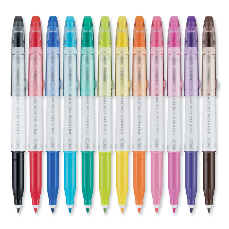 FriXion Colors Erasable Porous Point Pen, Stick, Bold 2.5 mm, Assorted Ink and Barrel Colors, 12/Pack