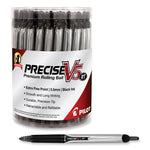 Precise V5RT Rollerball Pen, Retractable, Extra-Fine 0.5 mm, Black Ink, Black Barrel, 30/Pack