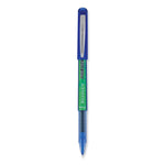 Precise V5 BeGreen Rollerball Pen, Stick, Extra-Fine 0.5 mm, Blue Ink, Blue Barrel, Dozen