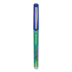 Precise V5 BeGreen Rollerball Pen, Stick, Extra-Fine 0.5 mm, Blue Ink, Blue Barrel, Dozen