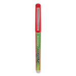 Precise V5 BeGreen Rollerball Pen, Stick, Extra-Fine 0.5 mm, Red Ink, Red Barrel, Dozen