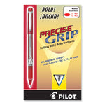 Precise Grip Rollerball Pen, Stick, Bold 1 mm, Red Ink, Red Barrel