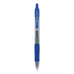 G2 Premium Gel Pen, Retractable, Fine 0.7 mm, Blue Ink, Smoke/Blue Barrel, 2/Pack