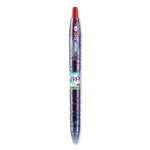 B2p Bottle-2-Pen Recycled Gel Pen, Retractable, Fine 0.7 Mm, Red Ink, Translucent Blue Barrel