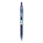 B2p Bottle-2-Pen Recycled Gel Pen, Retractable, Fine 0.7 Mm, Purple Ink, Translucent Blue Barrel