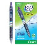 B2p Bottle-2-Pen Recycled Gel Pen, Retractable, Fine 0.7 Mm, Purple Ink, Translucent Blue Barrel