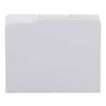 Top Tab File Folders, 1/3-Cut Tabs: Assorted, Letter Size, 0.75" Expansion, Gray, 100/Box