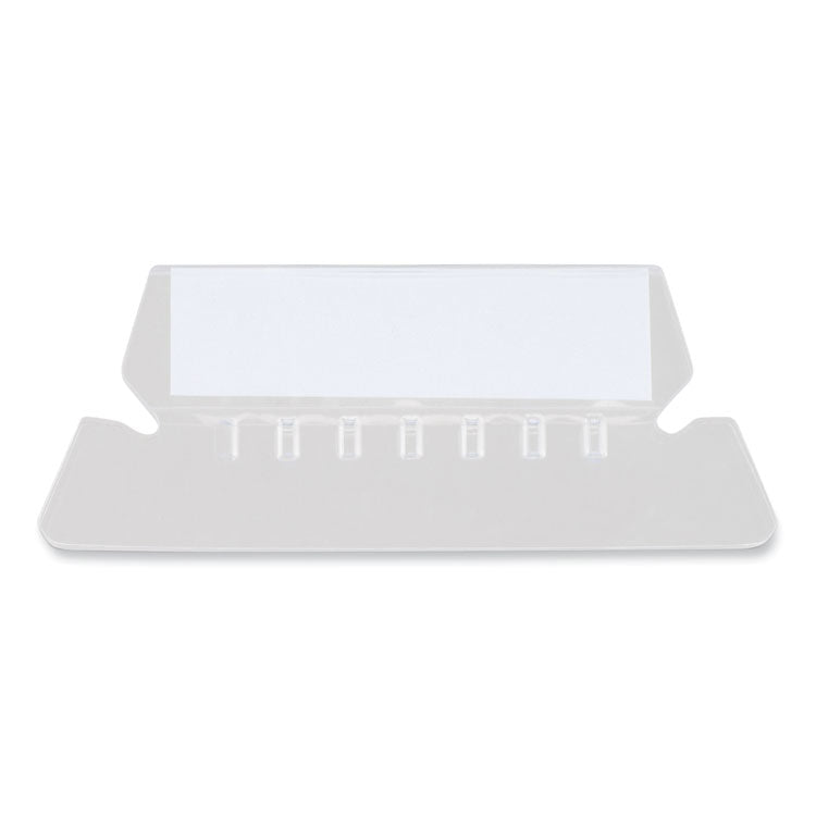 Hanging File Folder Plastic Index Tabs, 1/5-Cut, Clear, 2.25" Wide, 25/Pack