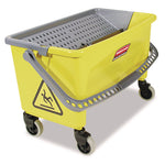 HYGEN Press Wring Bucket for Microfiber Flat Mops, 43 qt, Yellow