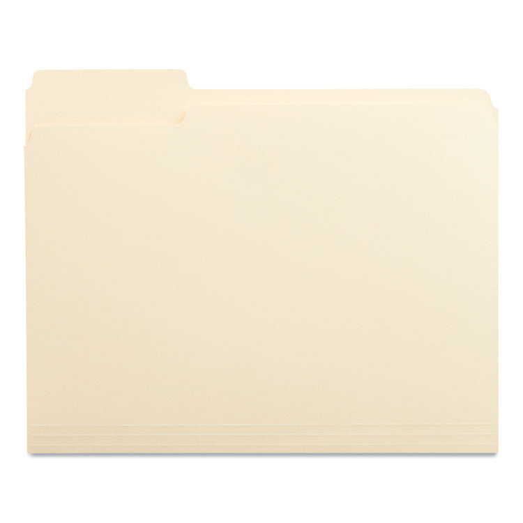 Top Tab File Folders, 1/3-Cut Tabs: Left Position, Letter Size, 0.75" Expansion, Manila, 100/Box
