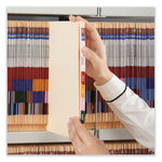 Reinforced End Tab Fastener Folders, 0.75" Expansion, 2 Fasteners, Letter Size, Manila Exterior, 50/Box