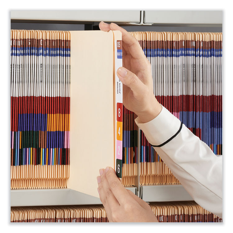 Reinforced End Tab Fastener Folders, 0.75" Expansion, 2 Fasteners, Letter Size, Manila Exterior, 50/Box