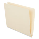 Reinforced End Tab Fastener Folders, 0.75" Expansion, 2 Fasteners, Letter Size, Manila Exterior, 50/Box