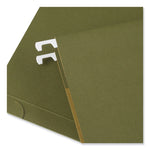 Box Bottom Hanging File Folders, 1" Capacity, Letter Size, 1/5-Cut Tabs, Standard Green, 25/Box