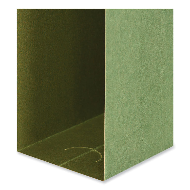 Box Bottom Hanging File Folders, 2" Capacity, Letter Size, 1/5-Cut Tabs, Standard Green, 25/Box
