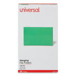 Deluxe Bright Color Hanging File Folders, Legal Size, 1/5-Cut Tabs, Bright Green, 25/Box