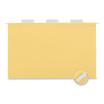 Deluxe Bright Color Hanging File Folders, Legal Size, 1/5-Cut Tabs, Yellow, 25/Box