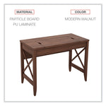 Sit-To-Stand Table Desk, 47.25" X 23.63" X 29.5" To 43.75", Modern Walnut