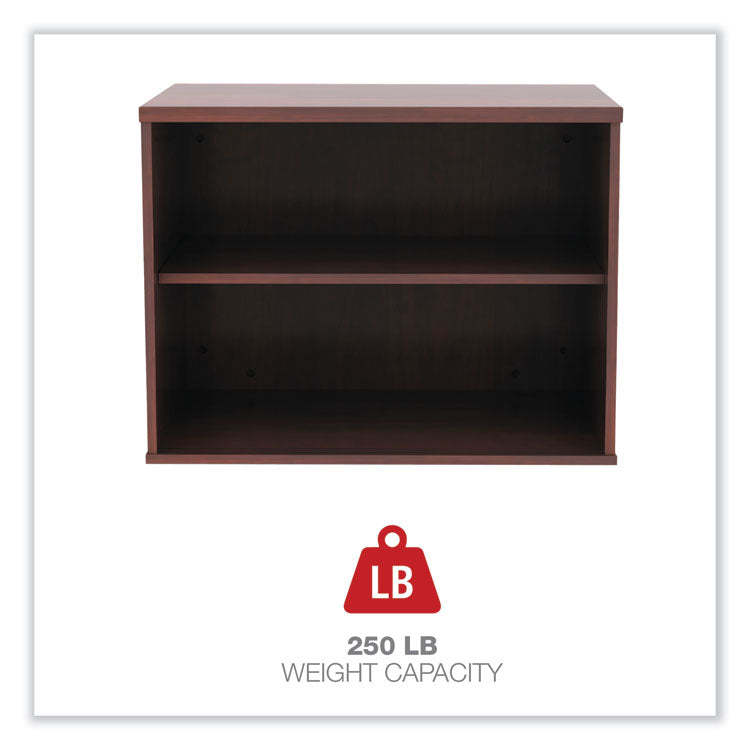 Alera Open Office Desk Series Low Storage Cabinet Credenza, Woodgrain Laminate, 29.5w x 19.13d x 22.78h, Medium Cherry