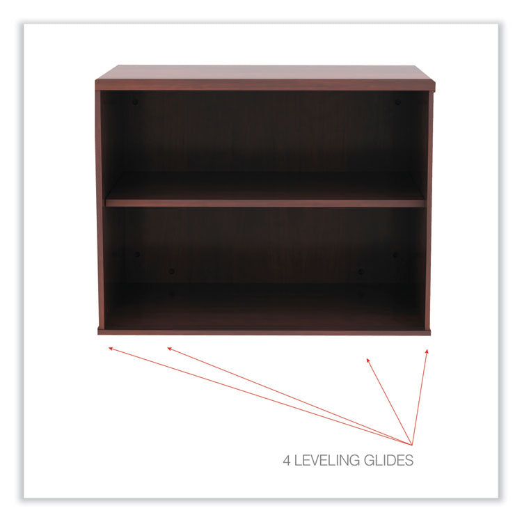 Alera Open Office Desk Series Low Storage Cabinet Credenza, Woodgrain Laminate, 29.5w x 19.13d x 22.78h, Medium Cherry