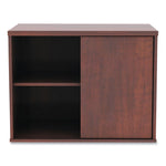 Alera Open Office Desk Series Low Storage Cabinet Credenza, Woodgrain Laminate, 29.5w x 19.13d x 22.78h, Medium Cherry