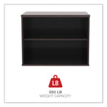 Alera Open Office Desk Series Low Storage Cabinet Credenza, Woodgrain Laminate, 29.5w x 19.13d x 22.78h, Mahogany