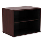 Alera Open Office Desk Series Low Storage Cabinet Credenza, Woodgrain Laminate, 29.5w x 19.13d x 22.78h, Mahogany