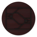 Round Wood Folding Table, 59" Diameter x 29.13h, Mahogany