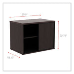 Alera Open Office Desk Series Low Storage Cabinet Credenza, Woodgrain Laminate, 29.5w x 19.13d x 22.78h, Espresso