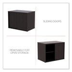 Alera Open Office Desk Series Low Storage Cabinet Credenza, Woodgrain Laminate, 29.5w x 19.13d x 22.78h, Espresso