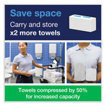 PeakServe Continuous Hand Towel, 1-Ply, 7.91 x 8.85, White, 410 Wipes/Pack, 12 Packs/Carton