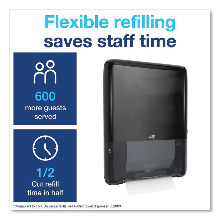 Peakserve Continuous Hand Towel Dispenser, 14.44 X 3.97 X 19.3, Black