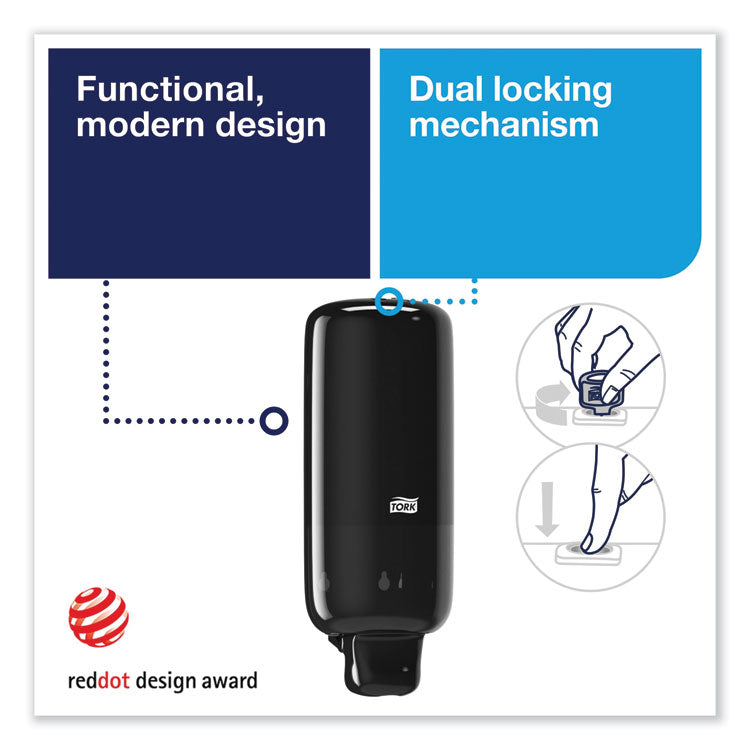 Foam Skincare Manual Dispenser, 1 L Bottle; 33 Oz Bottle, 4.45 X 4.13 X 11.26, Black