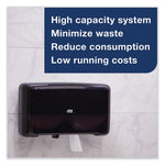 Elevation Bath Tissue Mini-Jumbo Roll Twin Dispenser, 17 x 5.69 x 10.13, Black