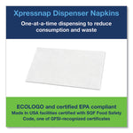 Xpressnap Interfold Dispenser Napkins, 1-Ply, Bag-Pack, 13 X 8.5", White, 6000/carton