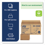 Xpressnap Interfold Dispenser Napkins, 1-Ply, Bag-Pack, 13 x 8.5, Natural, 500/Pack, 12 Packs/Carton