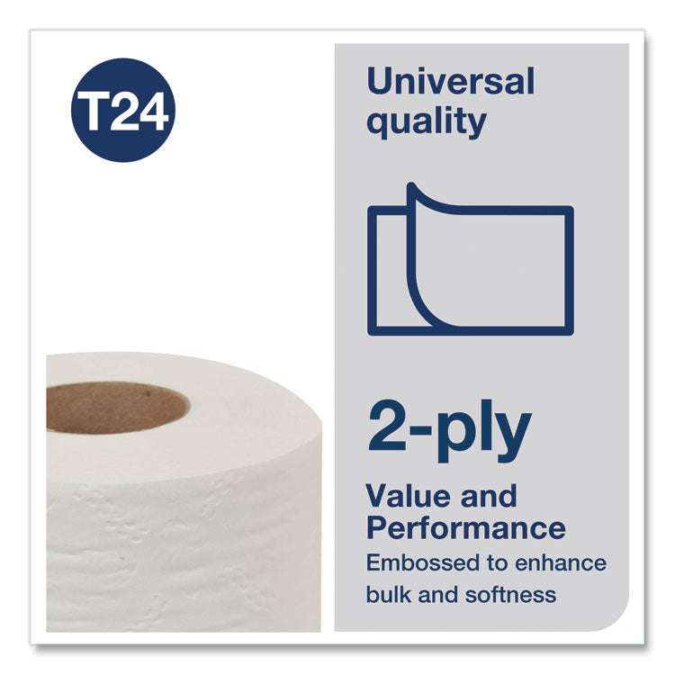 Universal Bath Tissue, Septic Safe, 2-Ply, White, 500 Sheets/roll, 96 Rolls/carton