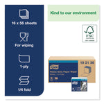 Heavy-Duty Paper Wiper 1/4 Fold, 1-Ply, 12.5 x 13, White, 56/Pack, 16 Packs/Carton