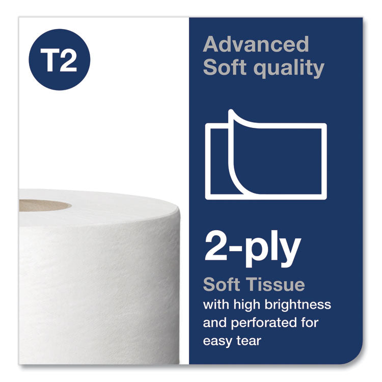 Advanced Mini-Jumbo Roll Bath Tissue, Septic Safe, 2-Ply, White, 3.48" X 751 Ft, 12 Rolls/carton