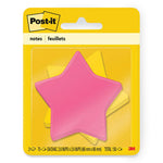 Die-Cut Star Shaped Notepads, 2.6" x 2.6", Assorted Colors, 75 Sheets/Pad, 2 Pads/Pack