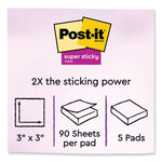Self-Stick Notes, 3" x 3", Saffron Red, 90 Sheets/Pad, 5 Pads/Pack