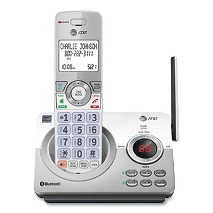 Connect to Cell DL72310 Cordless Telephone, Base and 2 Additional Handsets, White/Silver