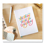 Vegan-Suede Layflat Hardbound Journal, It's OK to Not Do Everything, Medium/College Rule, White Cover, (144) 8 x 5.5 Sheets