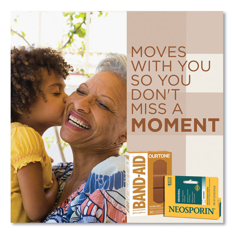 OurTone Adhesive Bandages, BR45, 2.25 x 0.63; 3 x 0.75; 3 x 1, Light Brown, 30/Pack