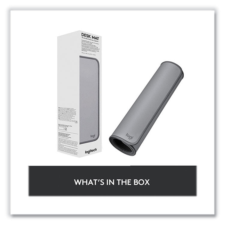 Studio Series Polyester Desk Mat, 27.5 x 11.8, Mid Gray