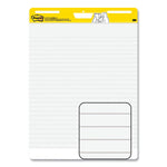 Vertical-Orientation Self-Stick Easel Pads, Wide Ruled, 25 x 30, White, 30 Sheets/Pad, 6 Pads/Pack